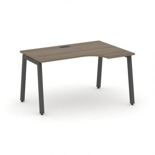 Style Project Стол рабочий эргоном. SN-5A.SPA-012(R) Антрацит/Металл Белый 1580*700/980*750 фото 15