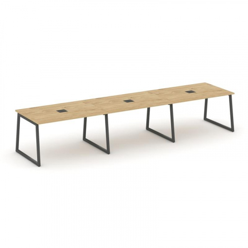 Style Project Стол переговорный SN-4T1.SPRG-024 Акация Лорка/Металл Антрацит/Заглушка Металл Антраци фото 8