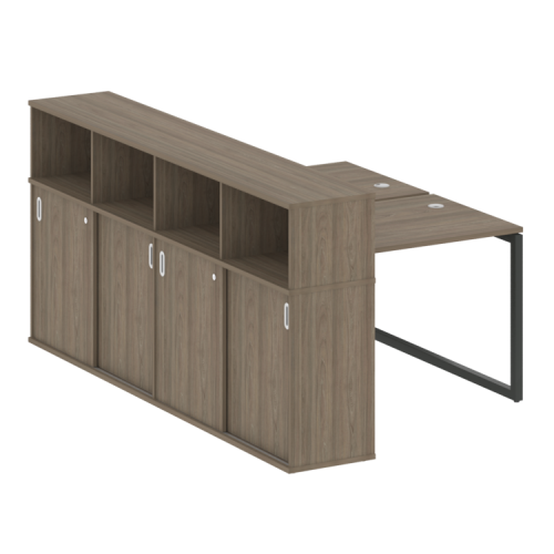 Бенч-система с шкафом-купе на О-обр. м/к Metal System Quattro 40БО.РС-СШК-4.1