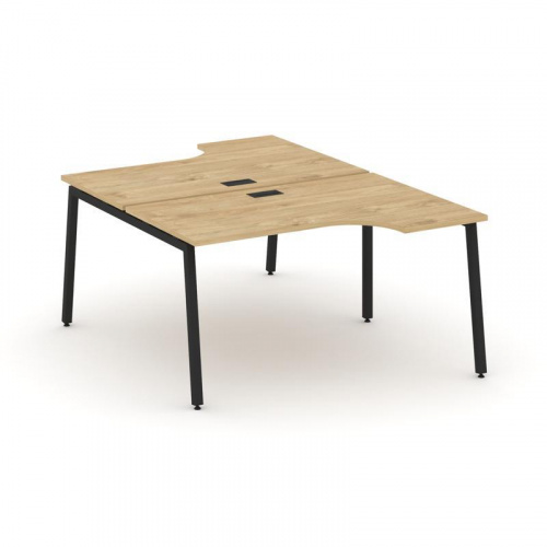 Style Project Рабочая станция эргоном. SN-4A.DRPA-011 Дуб Табак/Металл Белый 1380*1432/1992*750 фото 3