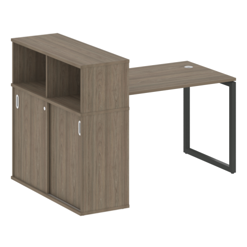 Стол офисный с шкафом-купе на О-обр. м/к Metal System Quattro 40БО.РС-СШК-3.2 Стол офисный с шкафом-купе на О-обр. м/к Metal System Quattro 40БО.РС-СШК-3.2