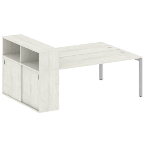 Бенч-система с шкафом-купе на П-обр. м/к Metal System Quattro 50БП.РС-СШК-2.5 фото 8