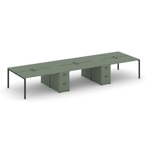 Бенч-система на 6 мест с 2 опорными тумбами Concept CN.DRS-453