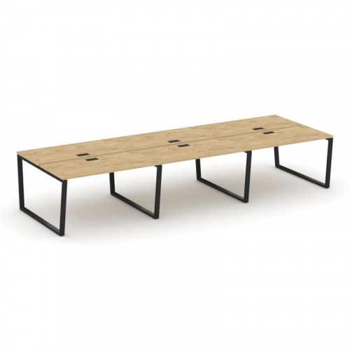 Style Project Рабочая станция 2-х сторон. SN-6T2.DRS-062 Акация Лорка/Металл Антрацит/Заглушка Пласт