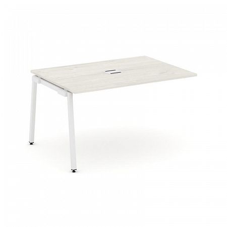 Style Project Проходной наб. элем. перег. стола SN-4A.NSPRG-001 Дуб Наварра/Металл Белый 980*980*750