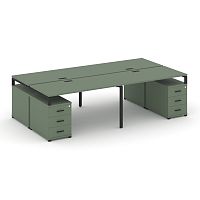 Бенч-система на 4 места с 2 опорными тумбами Concept CN.DRS-328