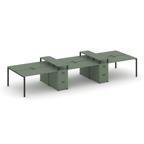 Бенч-система на 6 мест с 2 опорными тумбами Concept CN.DRS-470