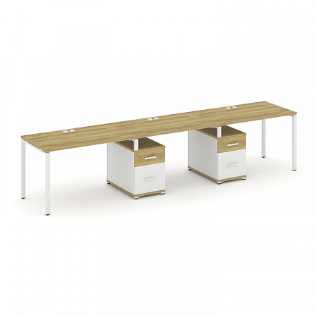 Бенч-система на 3 места с 2 опорными тумбами Concept CN.ORS-338